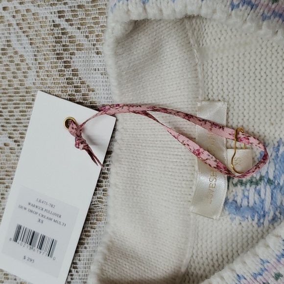 Loveshackfancy Warwick knit sweater floral ruffle hearts XS - Picture 10 of 17